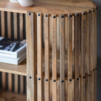 Gallery Interiors Valentine Oak Slatted Console Table