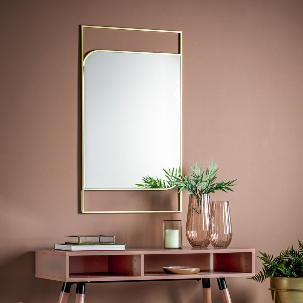 Gallery Interiors Ward Mirror Champagne