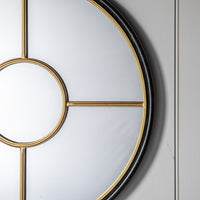 Gallery Interiors Ovesen Mirror Black And Gold