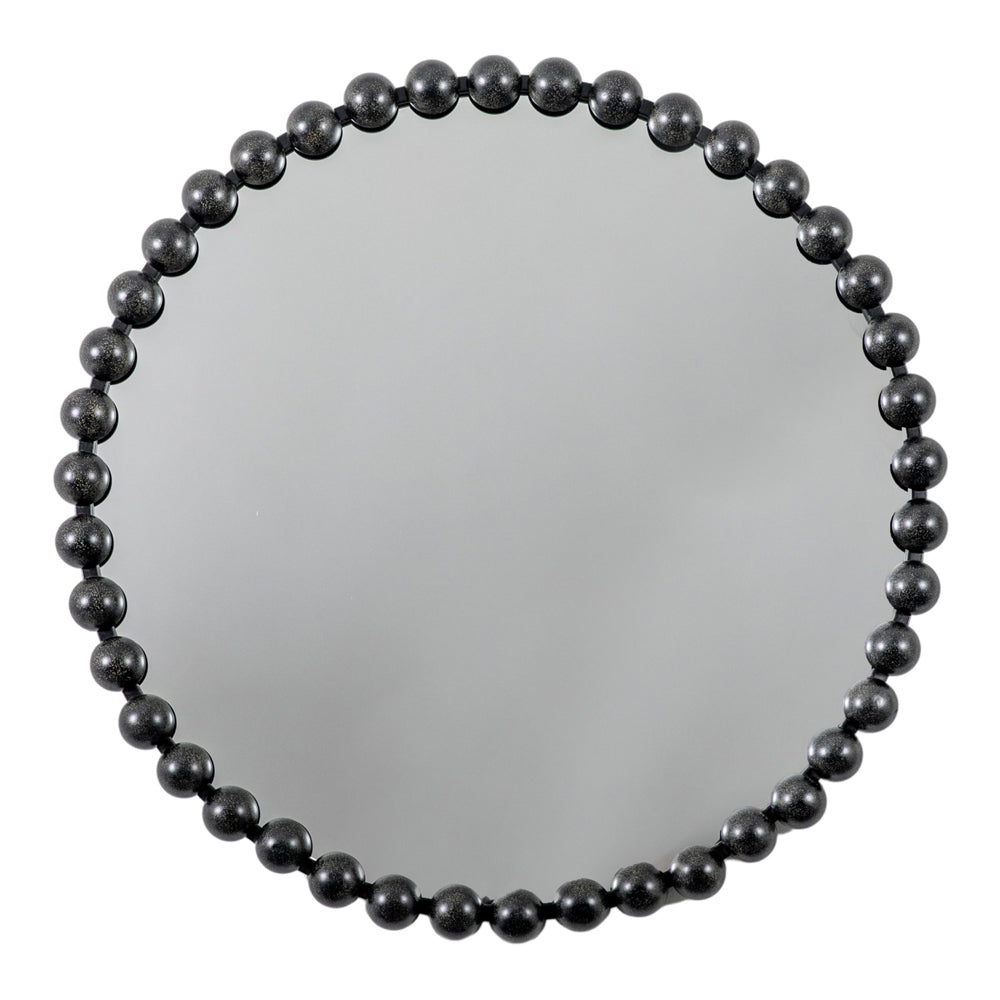 Gallery Interiors Selena Round Wall Mirror Black