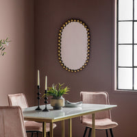 Gallery Interiors Selena Wall Mirror in Gold