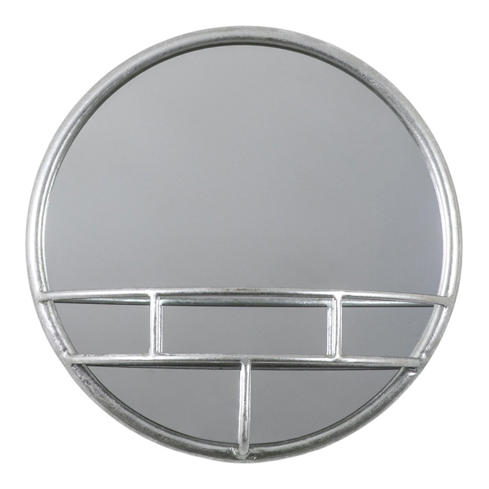 Gallery Interiors Isaac Round Mirror Silver