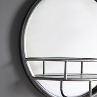 Gallery Interiors Isaac Round Mirror Silver