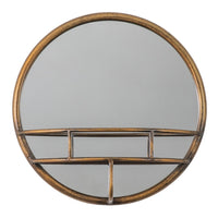 Gallery Interiors Isaac Round Mirror Bronze