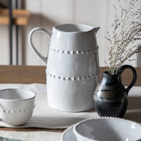 Gallery Interiors Alon Organic Beaded Jug White