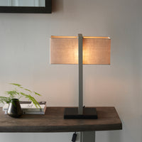 Olivia's Derby Table Lamp in Satin Nickle