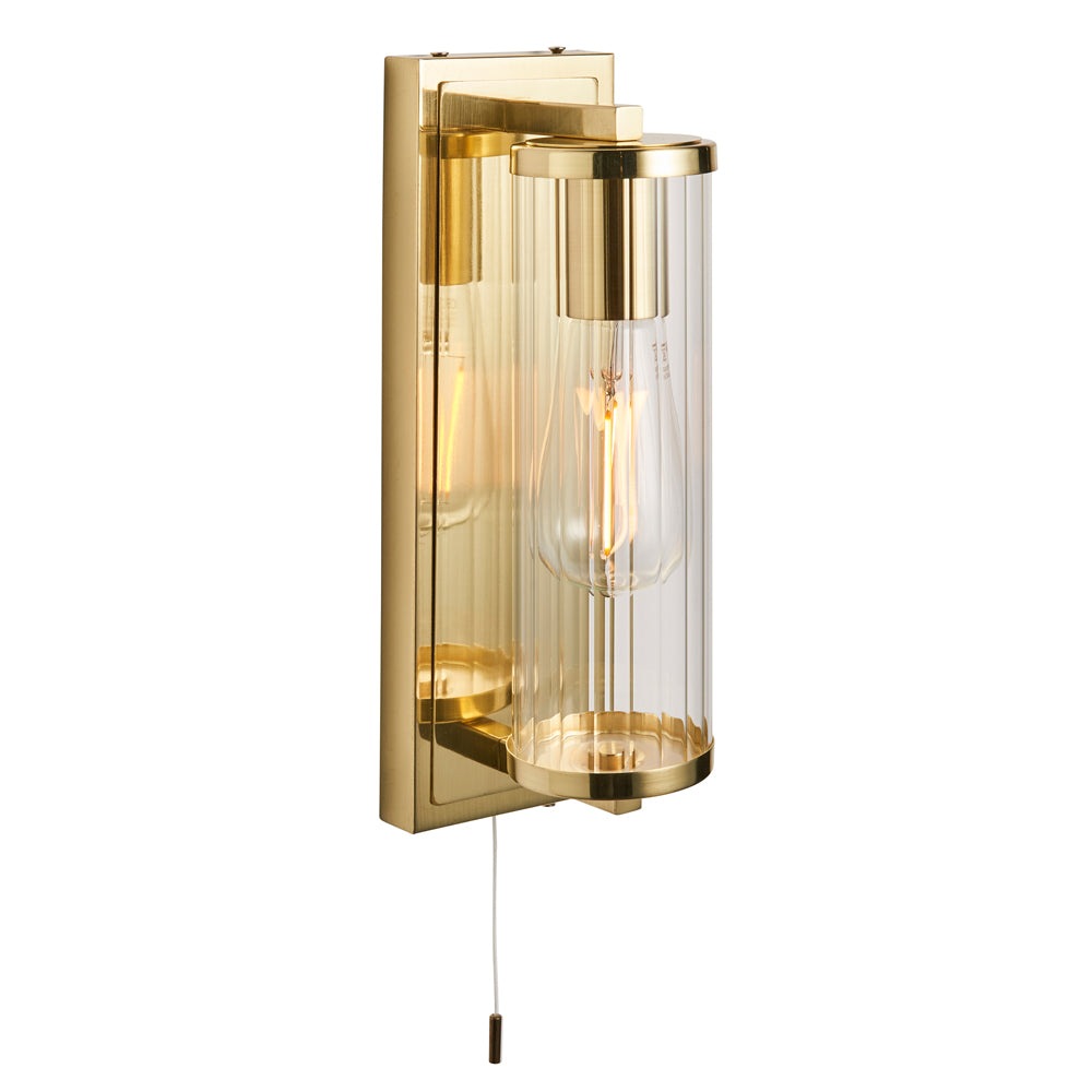 Olivia's Christel Bathroom Wall Light in Brass