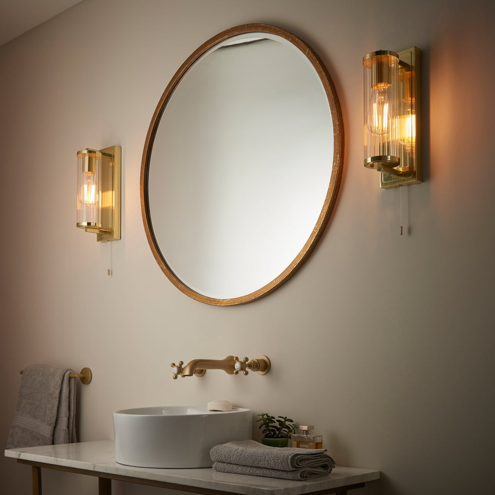 Olivia's Christel Bathroom Wall Light in Brass