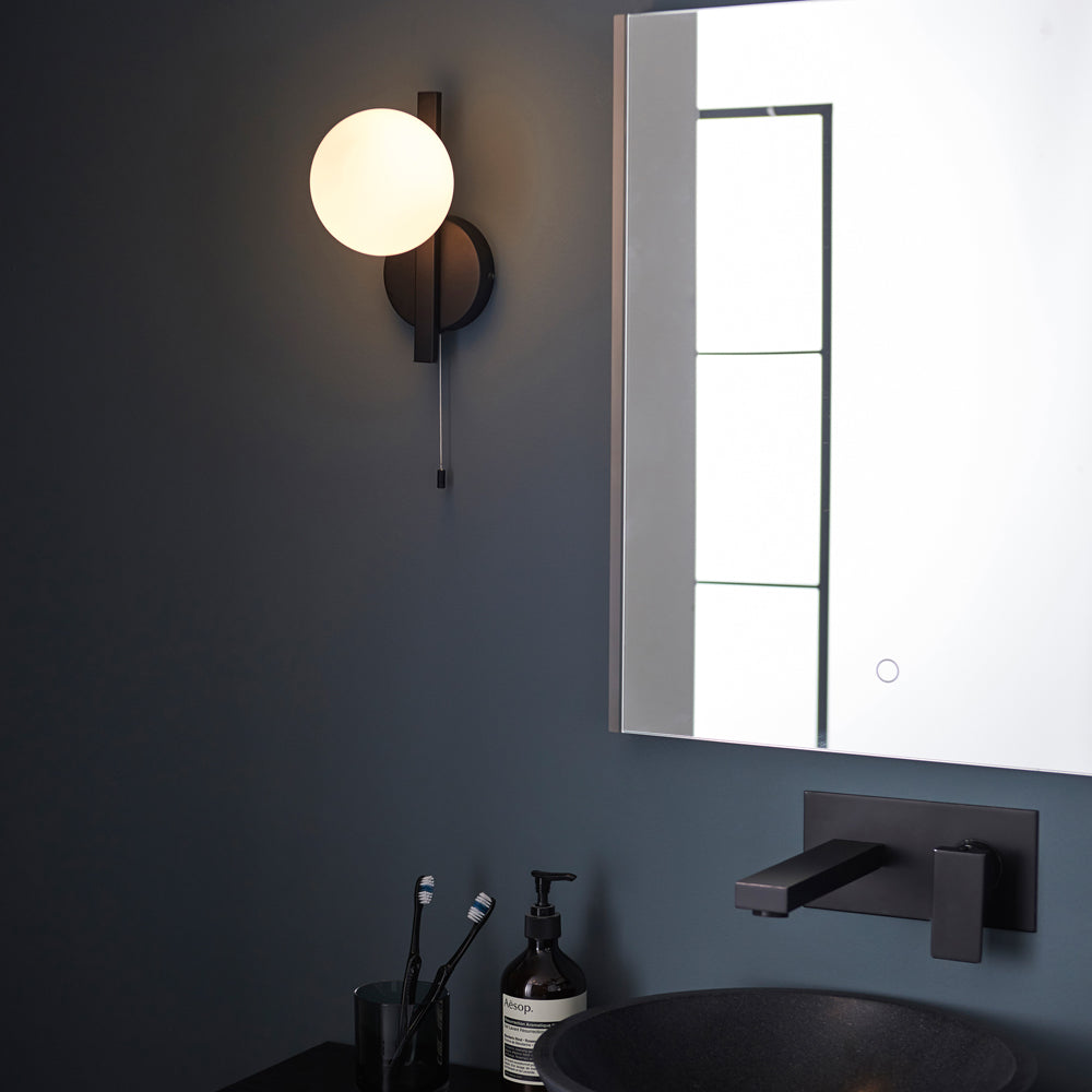 Olivia's Melody Bathroom Wall Light in Black