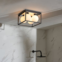 Olivia's Harper Bathroom 4 Ceiling Light in Black