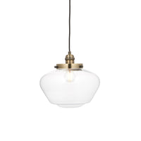 Olivia's Isabella Pendant Light in Brass & Clear Glass