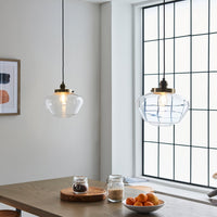 Olivia's Isabella Pendant Light in Brass & Clear Glass