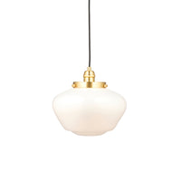 Olivia's Isabella Pendant Light in Brass & Opal Glass