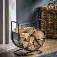 Gallery Interiors Bronte Log Basket Black