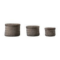 Gallery Interiors Set of 3 Charlbury Basket Grey