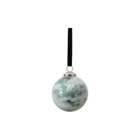 Gallery Interiors Set of 6 Marbled Baubles in Grey - Large