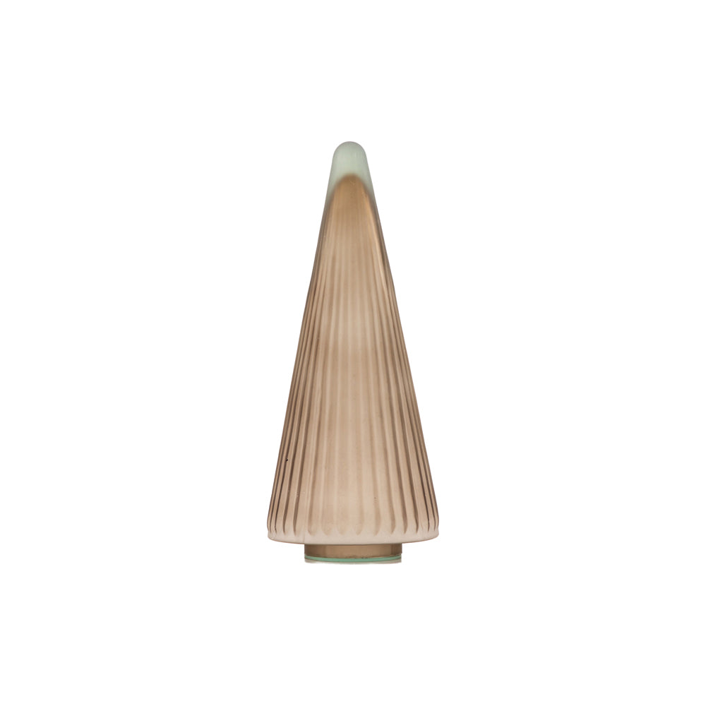 Gallery Interiors Ribbed Frosted Glass Tree in Brown - Large