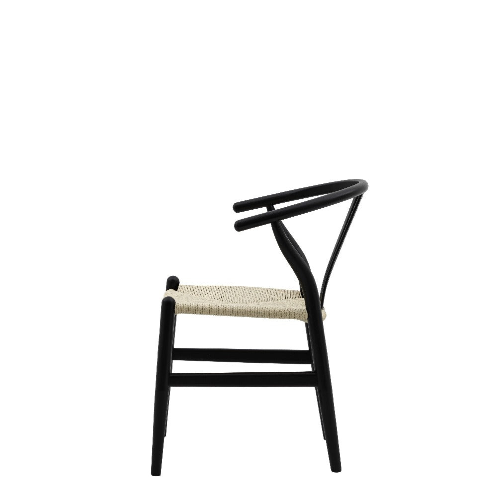 Gallery Interiors Set of 2 Houston Dining Chairs in Black