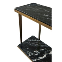 Theodore Alexander Gennaro Console Table in Black & Brass