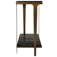 Theodore Alexander Gennaro Console Table in Black & Brass