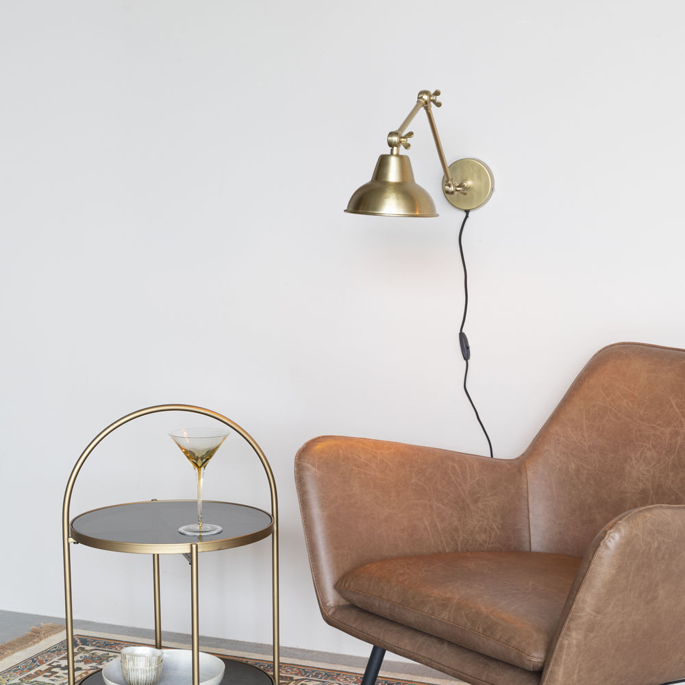 Olivia's Nordic Living Collection - Ame Wall Lamp in Brass