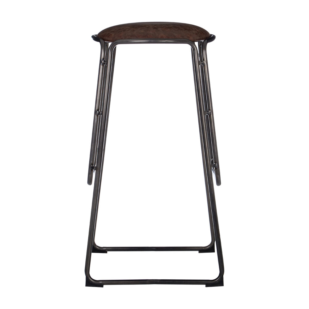 Olivia's Soft Industrial Collection - Daria Bar Stool in Mocha