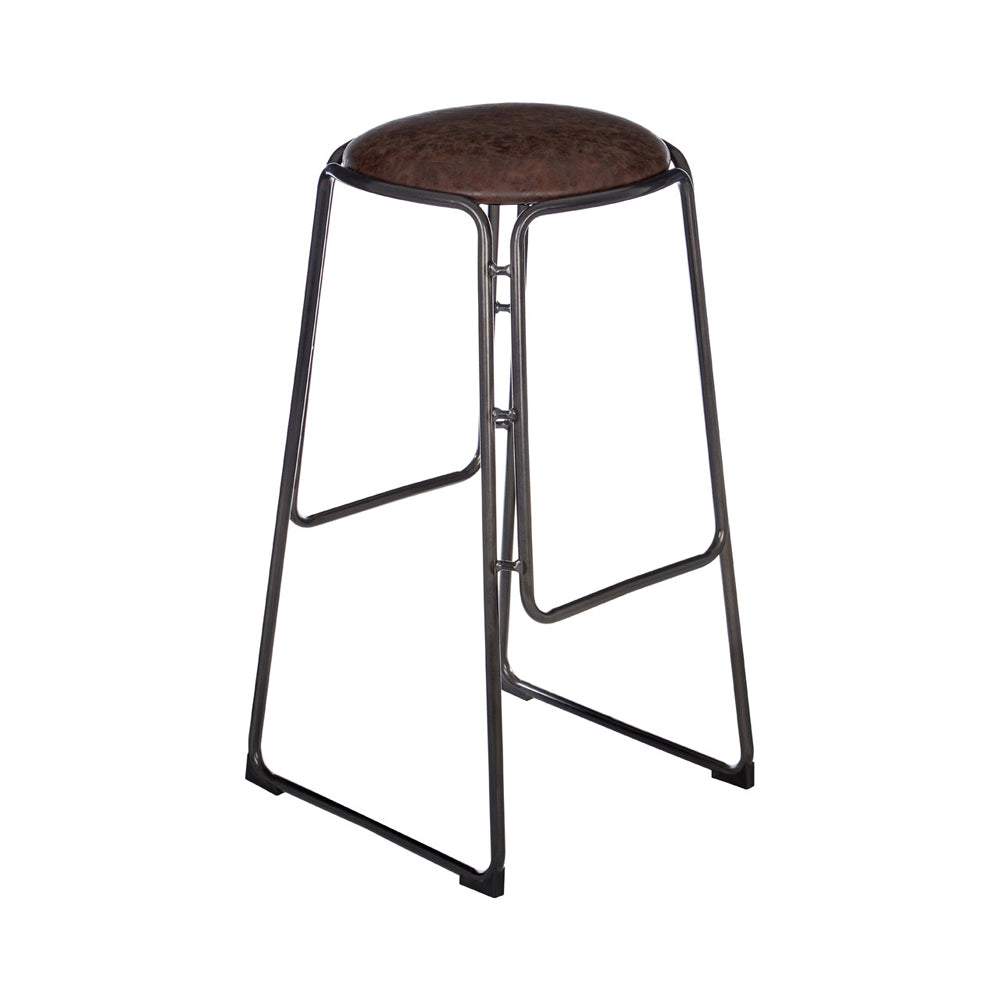 Olivia's Soft Industrial Collection - Daria Bar Stool in Mocha