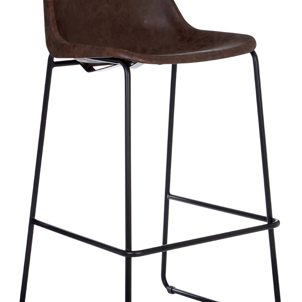 Olivia's Soft Industrial Collection - Dala Bar Stool in Mocha