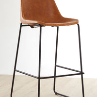 Olivia's Soft Industrial Collection - Dala Bar Stool in Camel