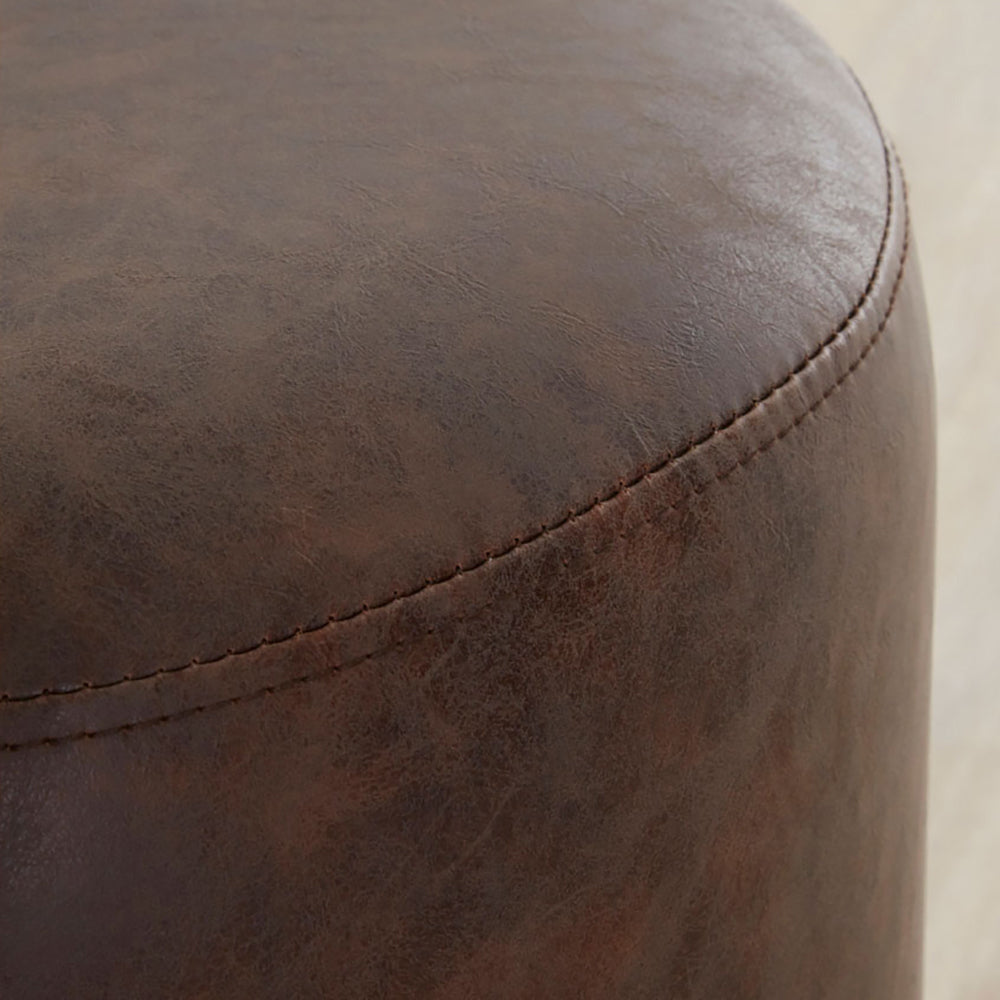 Olivia's Soft Industrial Collection - Denver Cylinder Stool in Mocha