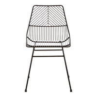 Olivia's Soft Industrial Collection - Distance Small Metal Wire Chair in Black