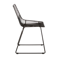 Olivia's Soft Industrial Collection - Distance Small Metal Wire Chair in Black