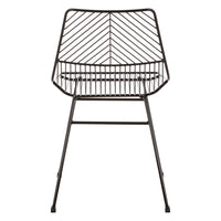 Olivia's Soft Industrial Collection - Distance Small Metal Wire Chair in Black