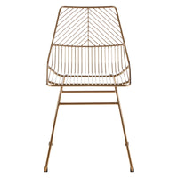 Olivia's Soft Industrial Collection - Distance Small Metal Wire Chair in Gold