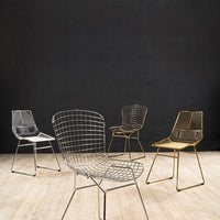 Olivia's Soft Industrial Collection - Distance Small Metal Wire Chair in Gold