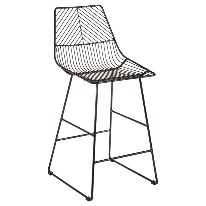 Soft Industrial Collection Distance Wire Tapered Wire Chair - Black Premier 3