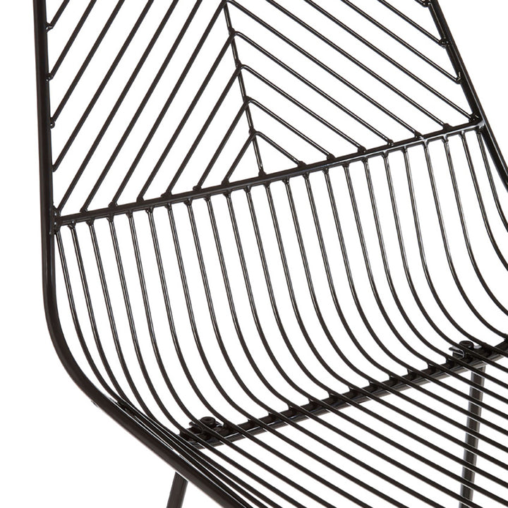 Soft Industrial Collection Distance Wire Tapered Wire Chair - Black Premier 5