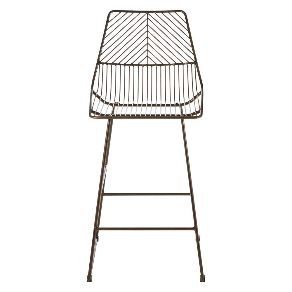 Soft Industrial Collection Distance Wire Tapered Bar Chair - Bronze Premier 1