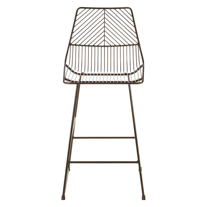 Soft Industrial Collection Distance Wire Tapered Bar Chair - Bronze Premier 1