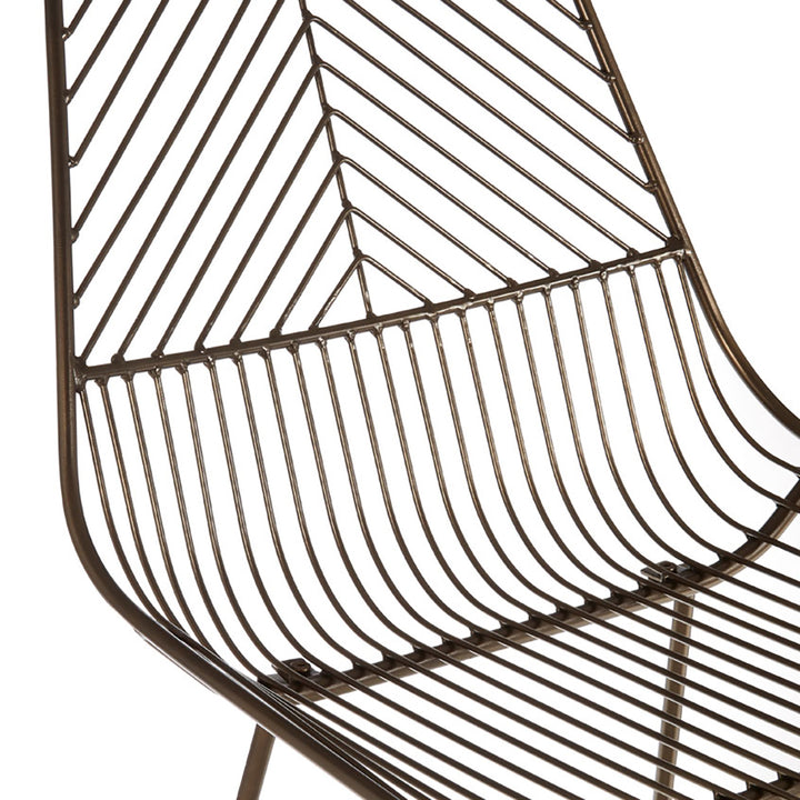 Soft Industrial Collection Distance Wire Tapered Bar Chair - Bronze Premier 5