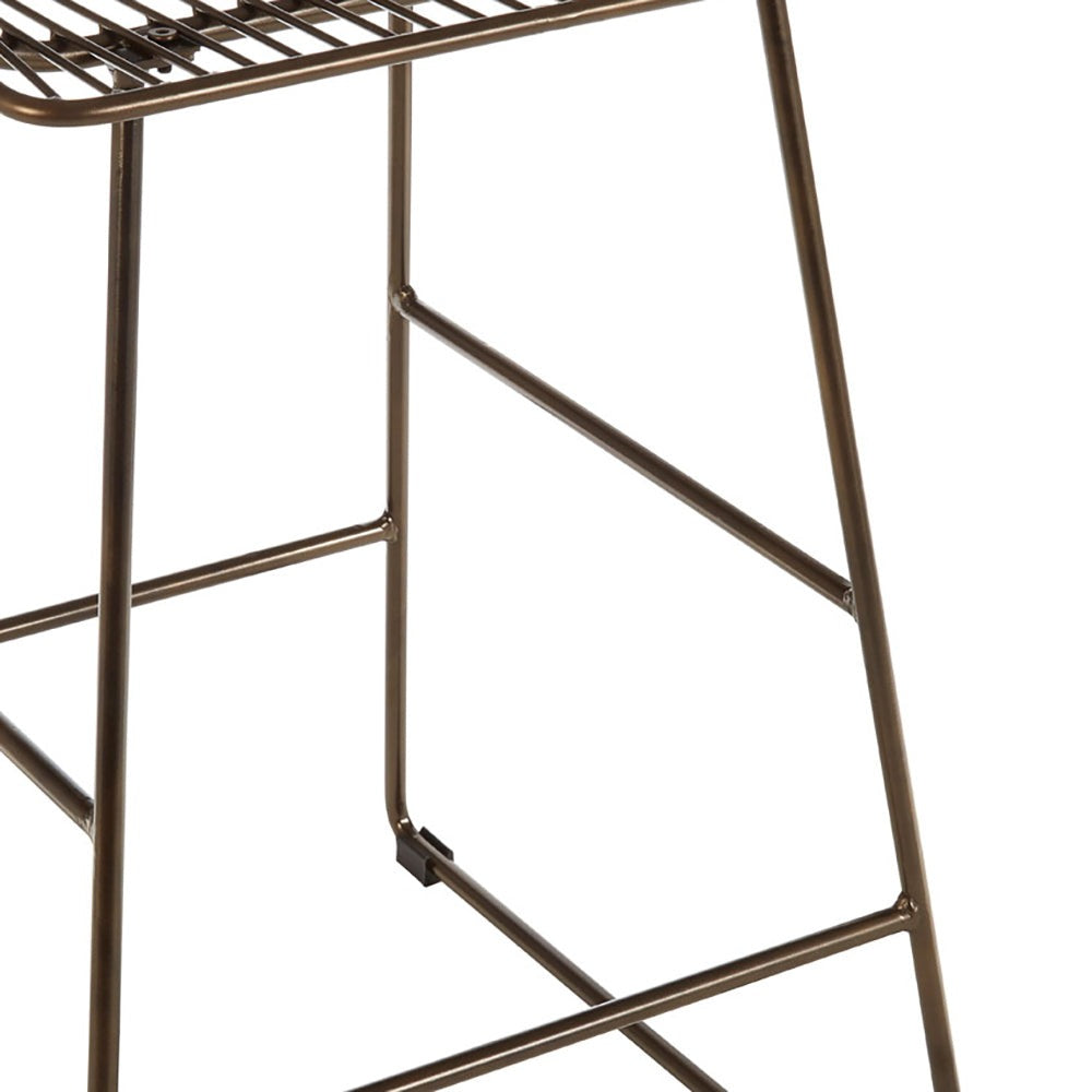 Soft Industrial Collection Distance Wire Tapered Bar Chair - Bronze Premier 6
