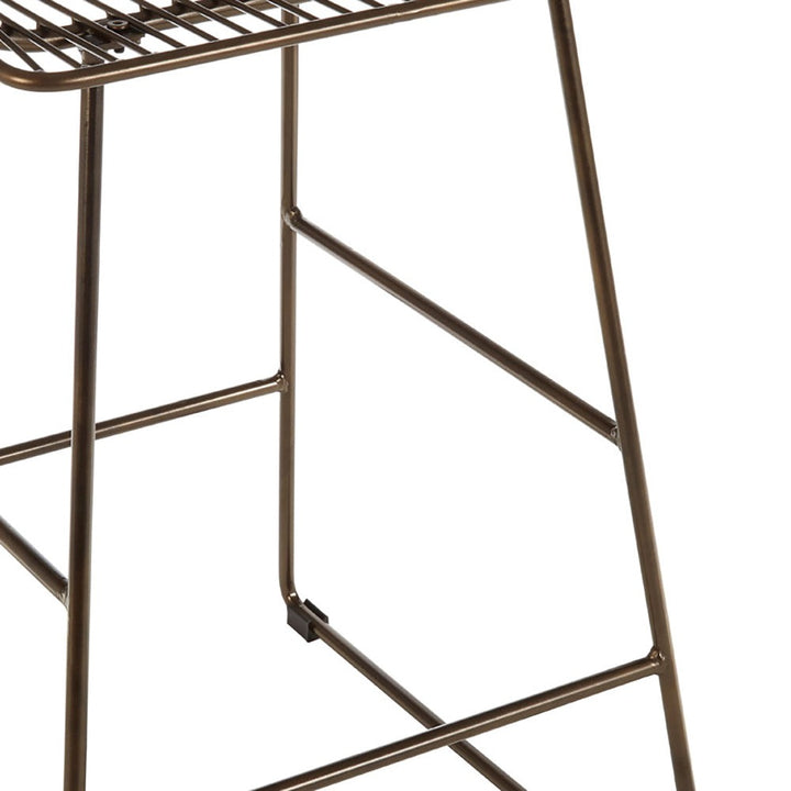 Soft Industrial Collection Distance Wire Tapered Bar Chair - Bronze Premier 6