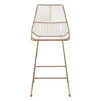 Olivia's Soft Industrial Collection - Distance Wire Tapered Bar Chair in Gold