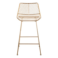 Olivia's Soft Industrial Collection - Distance Wire Tapered Bar Chair in Gold