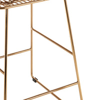 Olivia's Soft Industrial Collection - Distance Wire Tapered Bar Chair in Gold