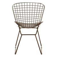 Olivia's Soft Industrial Collection - Distance Metal Grid Frame Wire Chair in Bronze