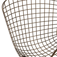 Olivia's Soft Industrial Collection - Distance Metal Grid Frame Wire Chair in Bronze