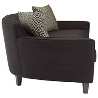 Olivia's Natural Living Collection - Rana Black 3 Seater Sofa