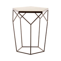 Olivia's Pentagon Marble Side Table