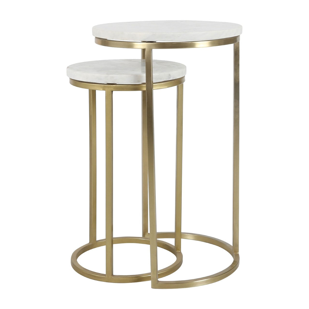 Nirav Nesting Marble Tables - Set of 2 - UNAVAILABLE DUE TO POOR QUALITY-Premier-Olivia's